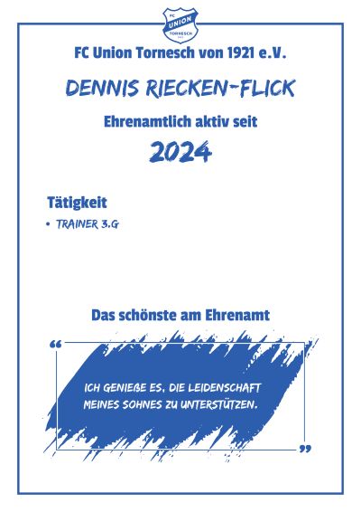 FCU Dennis Riecken Flick Rueckseite