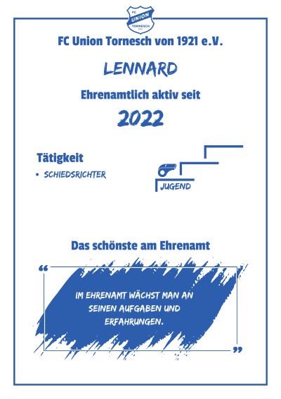 FCU Lennard Raeck Rueckseite