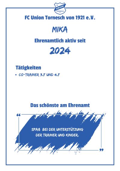 FCU Mika Unger Rueckseite